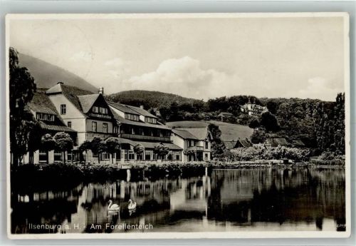 Ilsenburg 1932 Am Forellenteich Gasthaus Zu den roten Forellen