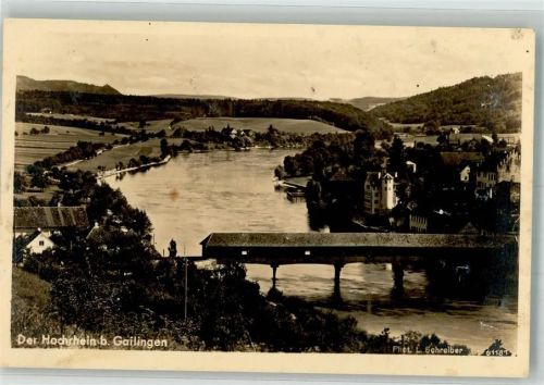 Gailingen Foto Schreiber gedeckte Brücke Hochrhein