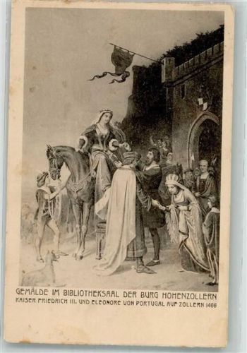 Hohenzollern Burg Wandgemälde in der Bibliothek