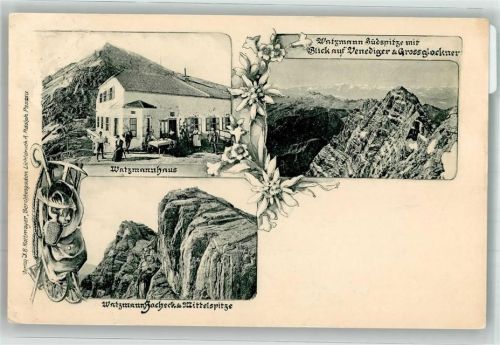 Watzmannhaus 1903 Hocheck Venediger Grossglockner Hüttenstempel