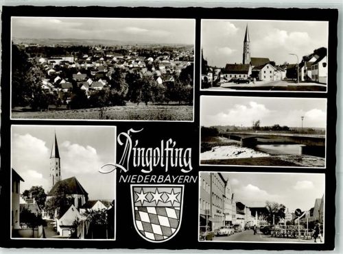 Dingolfing Kirche Straße Auto Wappen