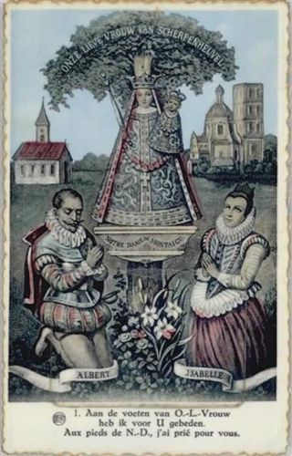 Scherpenheuvel-Zichem Scherpenheuvel-Zichem (Belgien) Leporello II (Stauchungen, Marke entfernt, fleckig RS)