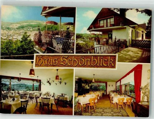51491 W5063 Overath , Bergisches Land Foto AK Hotel Gasthaus Cafe Haus Schönblick