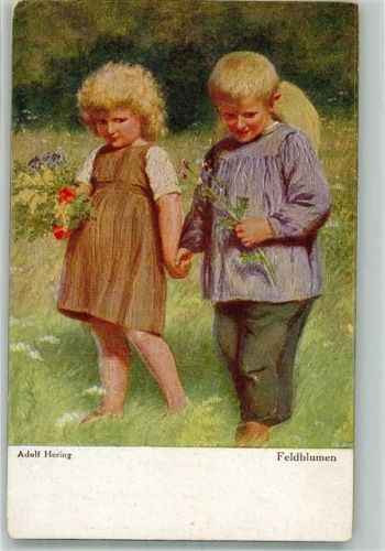 1919 sign. Hering Adolf Feldblumen Kinder Wohlgemuth u. Lissner No. 3016