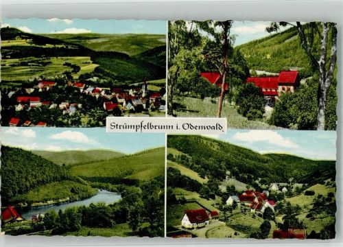 Strümpfelbrunn Panorama des Ortes mit Kirche St. Maria Wassermühle Fotograf Alfred Dittmann