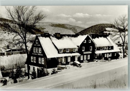 Schwalefeld Hotel Pension Berghaus Püttmann VW Käfer Winter