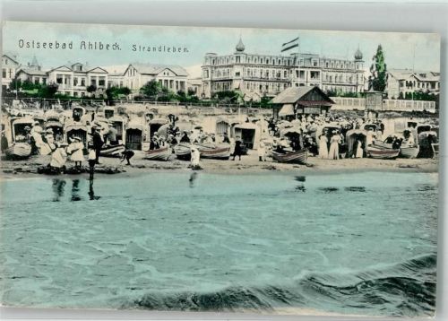 Seebad Ahlbeck 1905 Strandleben Bäderarchitektur