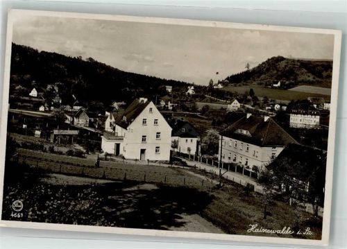 Hain 1937 Panorama des Ortes Silesia-Verlag 4661