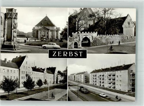 Zerbst Roland und Trinitatiskirche Erweiterte Oberschule und Museum Brüderstraße Otto-Grotewohl-Straße Fotograf Biscan VEB Bild und Heimat