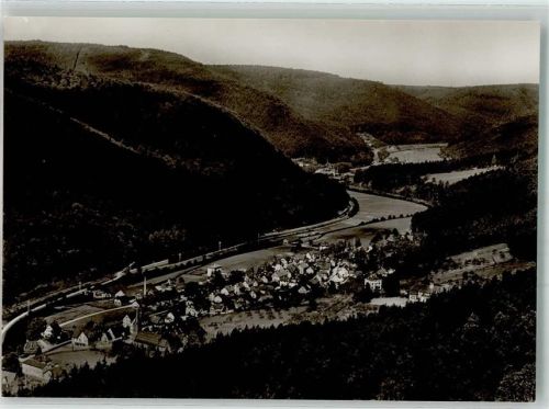 75339 W7545 Höfen an der Enz Foto AK Panorama des Ortes