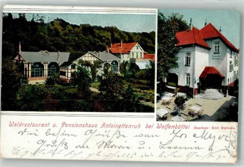 Wolfenbüttel 1911 Waldgasthaus Pension Antoinettenruh Fotograf Adolf Herbst