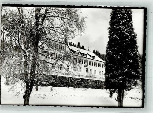 Überruh Sanatorium im Winter Ort handschriftlich