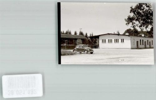 Günzach Bahnhof VW Käfer Foto Original aus Archiv eines Ansichtskartenverlages Ort handschriftlich