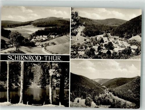 Schirnrod Panorama des Ortes Werrateich Saargrund VEB Bild und Heimat