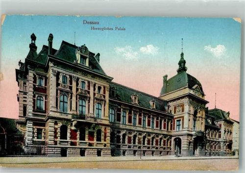 Dessau 1918 Schloss Herzogliches Palais Feldpost WK I