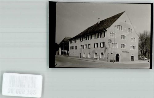 Erzingen Gasthaus Löwen VW Käfer Ort handschriftlich Foto Original aus Archiv eines Ansichtskartenverlages