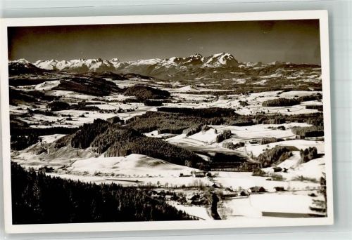 Großholzleute Der Ort mit Alpenpanorama im Winter Foto Original aus Archiv eines Ansichtskartenverlages Ort handschriftlich