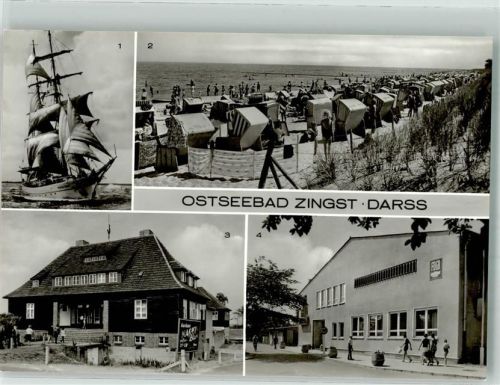 Zingst Segelschulschiff Wilhelm Pieck Strandleben Kurhaus FDGB-Erholungsheim Nordlicht VEB Bild und Heimat
