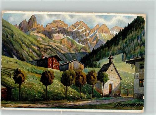 Einödsbach 1921 sign. Marschall Künstlerkarte