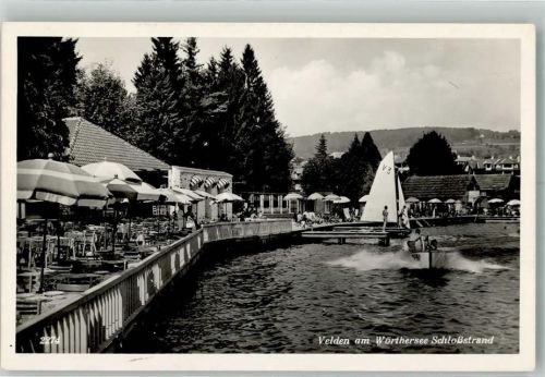 Velden 1950 Schwimmbad Gasthaus Wörthersee Schlossstrand