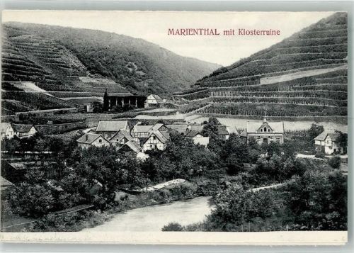 Marienthal Panorama des Ortes mit Kloster Marienthal