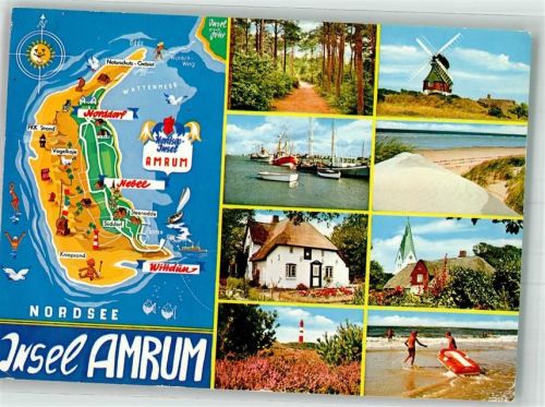 Amrum Windmühle Landkarte