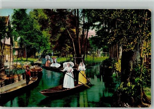 Lehde Dorfstraße Boote Frauen Louis Gläser 6412