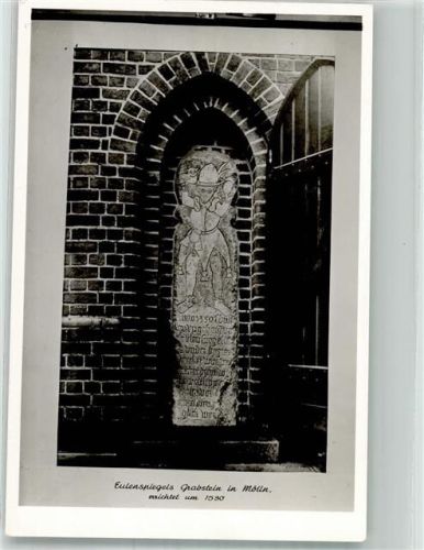 Mölln Denkmal Eulenspiegel-Grabstein Foto Original aus Archiv eines Ansichtskartenverlages