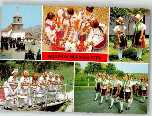 Nograd 1982 Tracht Kirche Nograder Volkstrachen