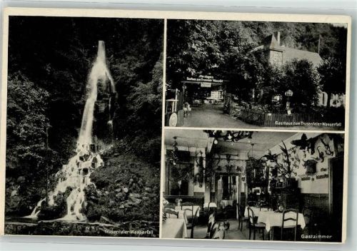 Herges 1942 Gasthaus zum Trusentaler Wasserfall