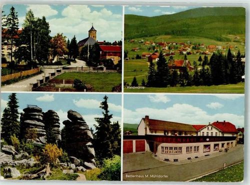 Haidmühle Dreisesselfelsen Straßenpartie Pension Bettenhaus Mühlendorfer