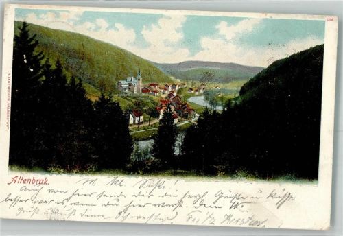 Altenbrak 1901 Panorama des Ortes mit der Dorfkirche Verlag Lederbogen