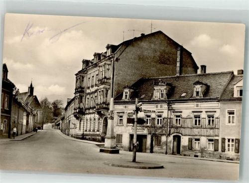 Kamenz 1966 Denkmal Postsäule Bönischplatz