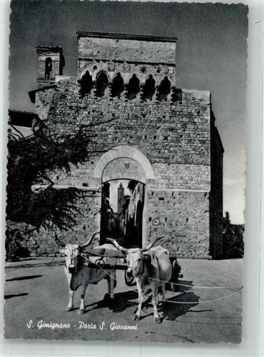 San Gimignano Denkmal Porta S. Giovanni Ochsenkarren