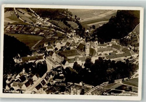 Zwiefalten 1944 Fliegeraufnahme Bahnpost Immendingen