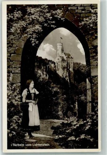 Lichtenstein 1938 Schloss Lichtenstein s´Bärbele vom Lichtenstein