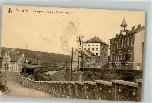 Pepinster 1917 Bahnhof Eisenbahn Krankenhaus Feldpost WK I