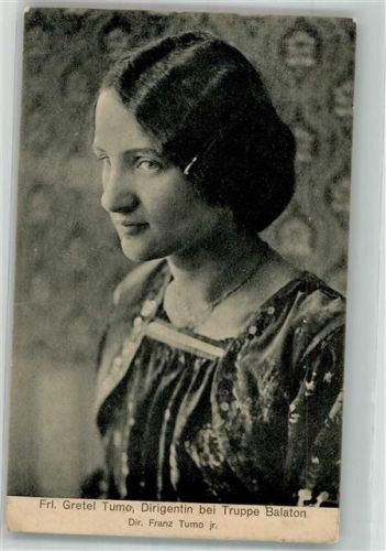 1914 Portrait von Gretel Tumo Dirigentin bei Truppe Balaton