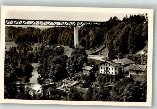 Weyarn 1958 Mangfallbrücke Gasthaus Pension Weiglmühle