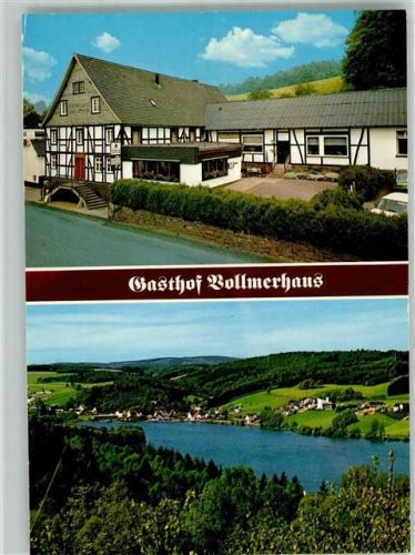 Hunswinkel Gasthaus Vollmerhaus an der Listertalsperre Informationskarte