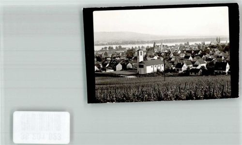 Geisenheim Panorama des Ortes mit der Marienkirche Foto Original aus Archiv eines Ansichtskartenverlags Ort handschriftlich