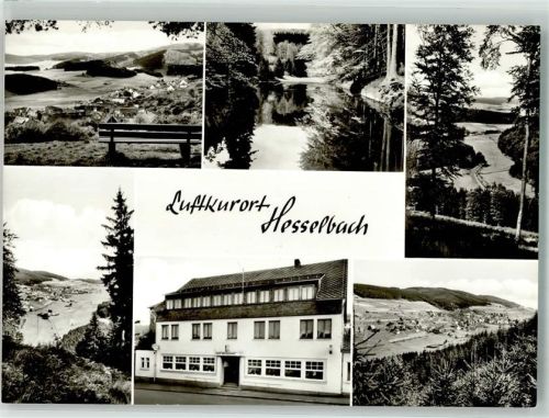 Hesselbach Panorama des Ortes Cafe Gasthaus Pension Marburger
