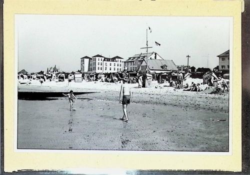 Duhnen Foto montiert auf Karton Strand bei Ebbe Fotograf Otto Schulze
