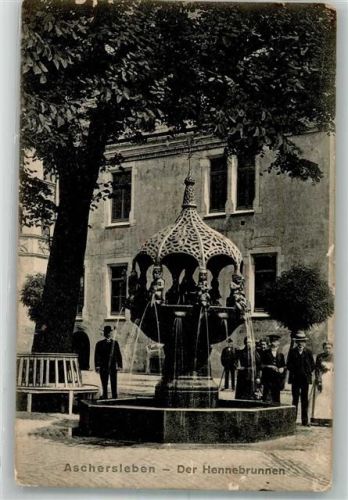 Aschersleben 1915 Der Hennebrunnen