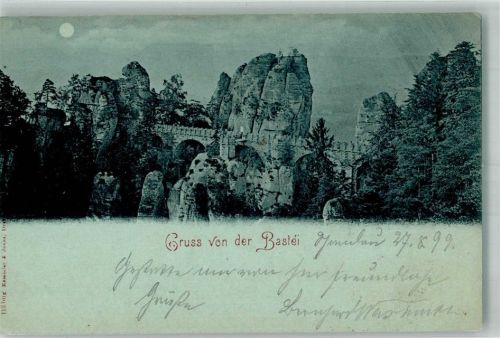 Bastei 1899 Basteibrücke Verlag Römmler & Jonas