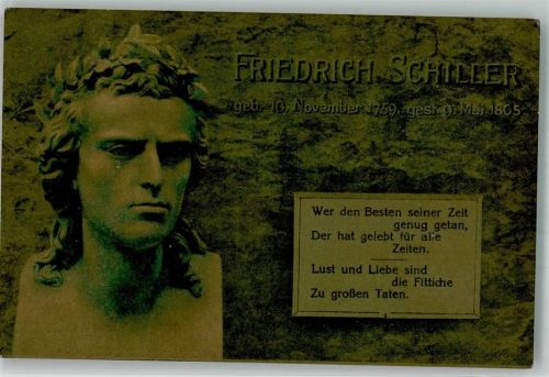 Büste geb. 10.11.1759 gest. 9.5.1805 Dichtergrüße