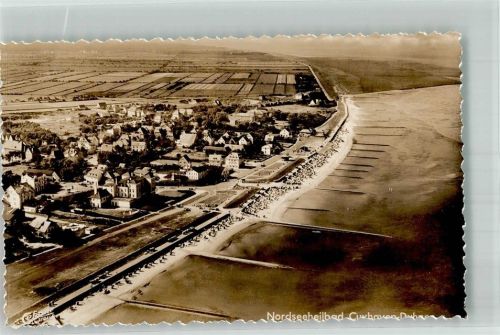 Cuxhaven Foto Original aus Archiv eines Ansichtskartenverlags Fliegeraufnahme