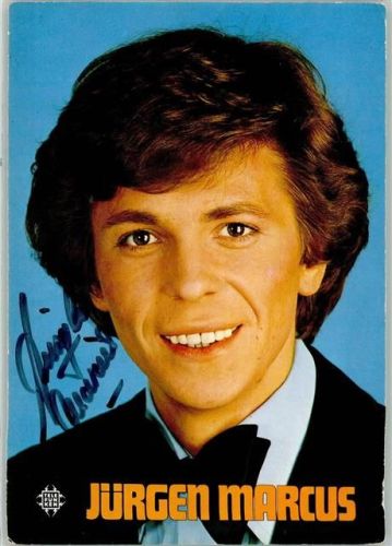 Portrait des Sängers Jürgen Marcus mit Autogramm Fotograf Sander