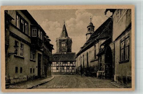 Mühlhausen Kirche St. Antonii und der Rabenturm