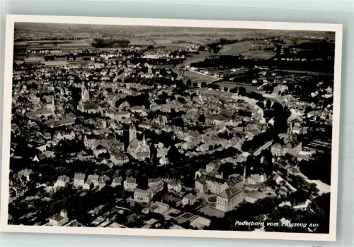 Paderborn 1939 Fliegeraufnahme der Stadt mit Dom St. Maria